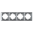 Рамка 4-я серебро Стиль Bylectrica (ЮЛИГ.735212.217сер) 