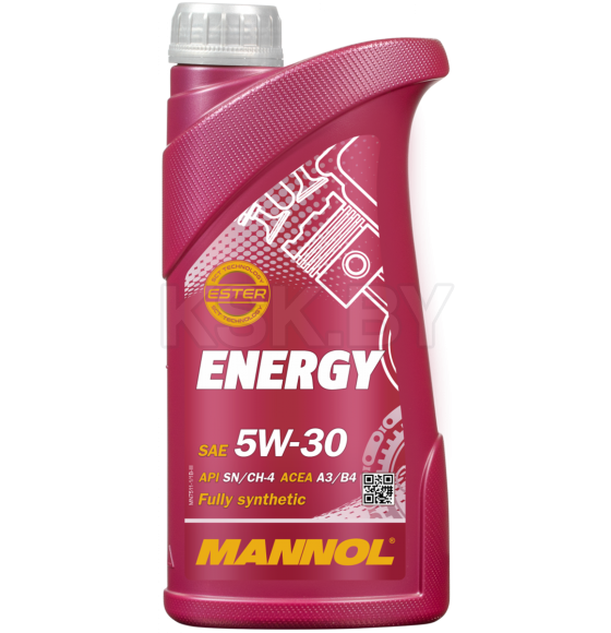 Масло моторное MANNOL Energy 5W-30  API SN/CH4  A3/B4 1л (53464) 