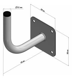 Кронштейн эфирный 14,5 см Г-образный Rexant 34-0580