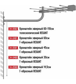 Кронштейн эфирный 14,5 см Г-образный Rexant 34-0580