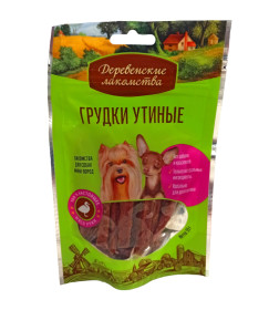 Грудки утиные "Деревенские лакомства" для собак мини-пород , 55г