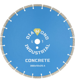 Диск алмазный сегментный по бетону 350*25,4 Diamond industrial