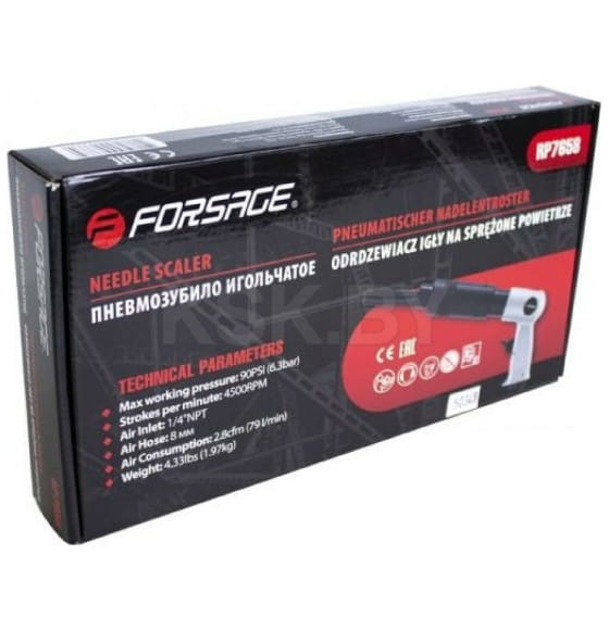 Пневмозубило с насадкой игольчатой Forsage (F-RP7658) 