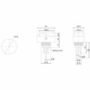 Выключатель клавишный 12V 20А (3с) ON-OFF черный ОВАЛ с зеленой LED подсветкой (RWB-523, ASW-20D-2) (36-2673) 