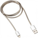 Кабель USB-Lightning 1 м 2 A матовая сталь REXANT (18-7057) 