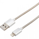 Кабель USB-Lightning 1 м 2 A матовая сталь REXANT (18-7057) 