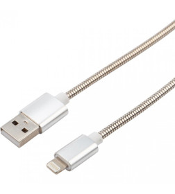 Кабель USB-Lightning 1 м 2 A матовая сталь REXANT