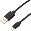 Кабель USB-Lightning 1 м 2 A черный ПВХ REXANT (18-7050) 