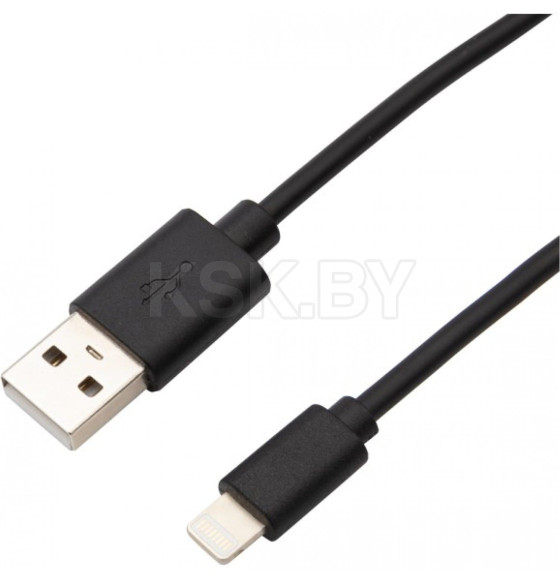 Кабель USB-Lightning 1 м 2 A черный ПВХ REXANT (18-7050) 