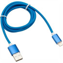 Кабель USB-Lightning 1 м синяя нейлоновая оплетка REXANT (18-7052) 