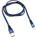 Кабель USB-micro USB 1 м плоский, джинсовая оплетка REXANT (18-1163)
