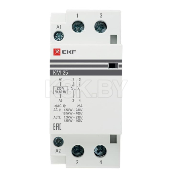 Контактор модульный КМ 25А 2NО (2 мод.) EKF PROxima (km-2-25-20) 