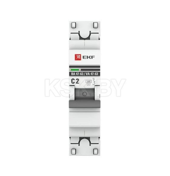 Автоматический выключатель 1P 2А (C) 4,5kA ВА 47-63 EKF PROxima (mcb4763-1-02C-pro) 