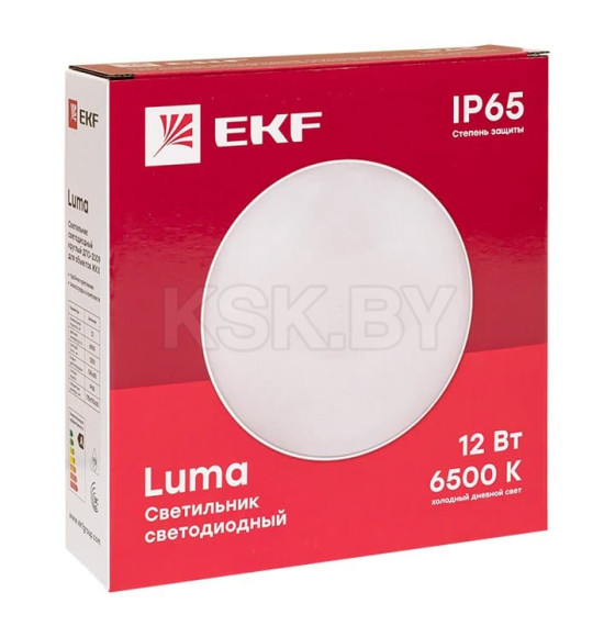 Светильник светодиодный ЖКХ круг ДПО-2009 12Вт 6500K IP65 EKF PROxima (BKL-2009-R-12-6500) 