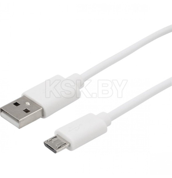 USB кабель microUSB длинный штекер 1М белый REXANT (18-4269) 