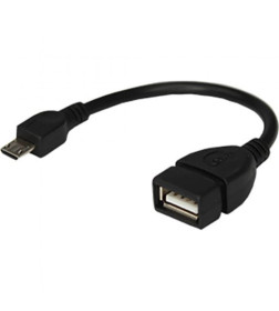 USB кабель OTG micro USB на USB шнур 0.15M черный REXANT