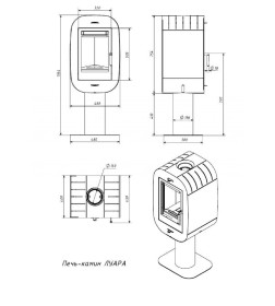 Печь-камин АОТ-6,0-01 (в модификации "Луара")