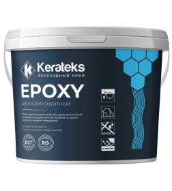 Двухкомпонентный, эпоксидный состав для укладки плитки Kerateks Epoxy, 10 кг.