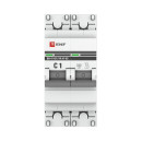 Автоматический выключатель 2P 1А (C) 4,5kA ВА 47-63 EKF PROxima (mcb4763-2-01C-pro) 