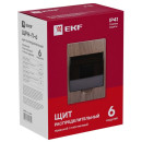 Щит распределительный навесной ЩРН-П- 6 темное дерево IP41 EKF PROxima (pb40-n-6-dark) 