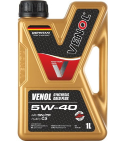 Масло моторное синтетическое Venol GOLD PLUS SN CF SAE 5W-40 1л.