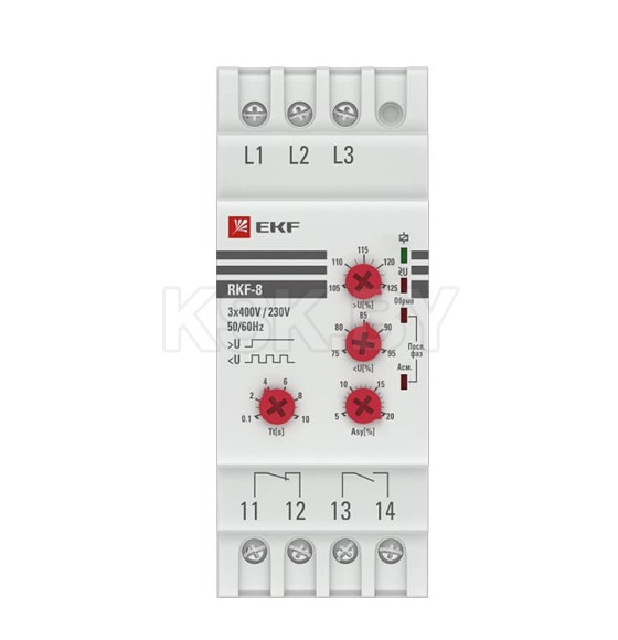 Реле контроля фаз многофункциональное RKF-8 EKF PROxima (rkf-8) 
