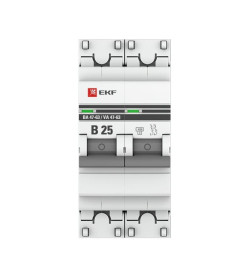 Автоматический выключатель 2P 25А (В) 4,5kA ВА 47-63 EKF PROxima