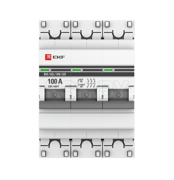 Выключатель нагрузки 3P 100А ВН-125 EKF PROxima (SL125-3-100-pro) 