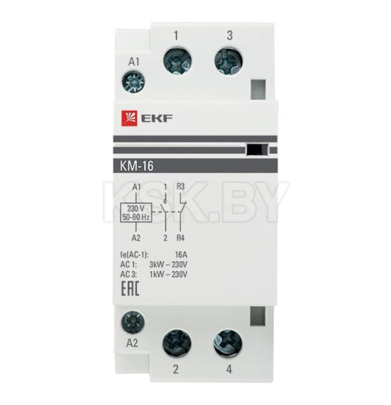 Контактор модульный КМ 16А NО+NC (2 мод.) EKF PROxima (km-2-16-11) 