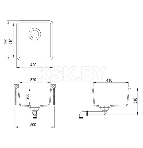 Мойка AquaSanita Arca SQA 101 710 W alba (SQA 101 710) 