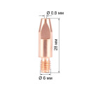 Наконечник сварочный М6х28 СU 1.0мм (уп. 5шт) TBI (340Р101069.05) 