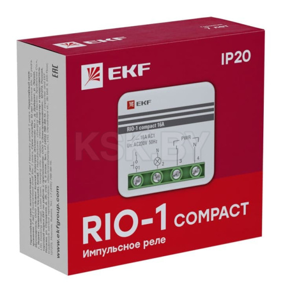 Импульсное реле RIO-1 compact 10А EKF PROxima (rio-1k-10) 