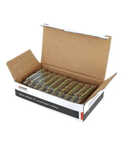 Шина "0" N (6х9мм) 8 отверстий латунь 2 синих угловых изолятора EKF PROxima