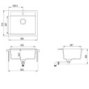 Мойка AquaSanita Quadro SQQ 100 601 W black metallic (SQQ 100 601) 