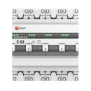 Автоматический выключатель 4P 63А (C) 4,5kA ВА 47-63 EKF PROxima (mcb4763-4-63C-pro) 