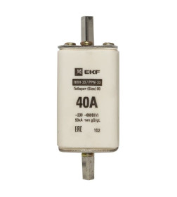 Плавкая вставка ППН-33 160/ 40А габарит 00 EKF PROxima