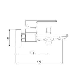 Смеситель для ванны Gross Aqua Edge, 2510880C