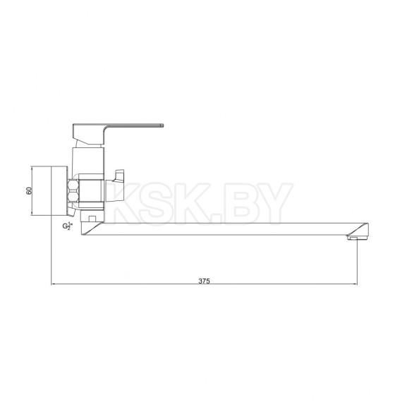 Смеситель для ванны Gross Aqua Edge, 2800880C-35F ( 2800880C-35F) 