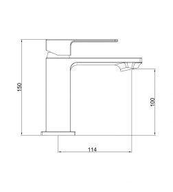 Смеситель для умывальника Gross Aqua Edge, 6210880C