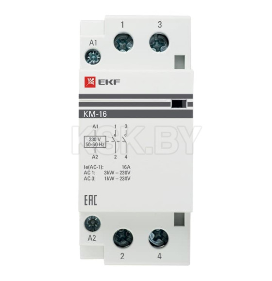 Контактор модульный КМ 16А 2NО (2 мод.) EKF PROxima (km-2-16-20) 