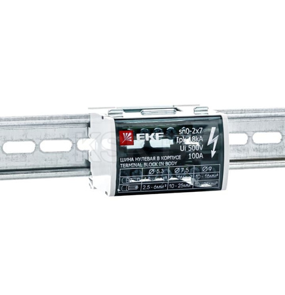 Шина нулевая в корпусе (2х7) EKF PROxima (sn0-2x7) 