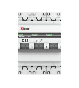 Автоматический выключатель 3P 13А (C) 4,5kA ВА 47-63 EKF PROxima