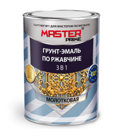 Грунт-эмаль по ржавчине Farbitex MASTER PRIME молотковая, жемчуг, глянец  2 л