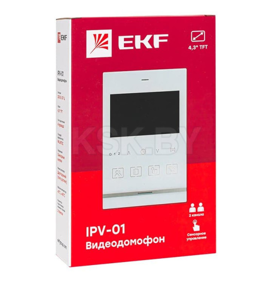 Видеодомофон EKF IPV-01 4''TFT IP20 (int-ipv-01) 