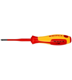 Отвертка крестовая PH1х187 мм Slim VDE 1000V (длина стержня 80 мм) Knipex 982401SL