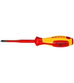 Отвертка крестовая PH2х212 мм Slim VDE 1000V (длина стержня 100 мм) Knipex 982402SL