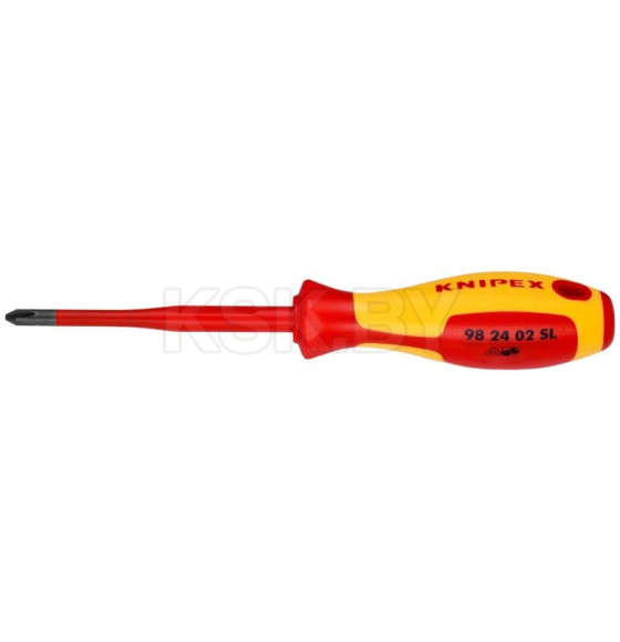 Отвертка крестовая PH2х212 мм Slim VDE 1000V (длина стержня 100 мм) Knipex 982402SL (982402SL) 