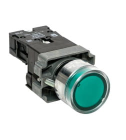 Кнопка BA31 с подстветкой 230В зеленая NO IP65 EKF PROxima
