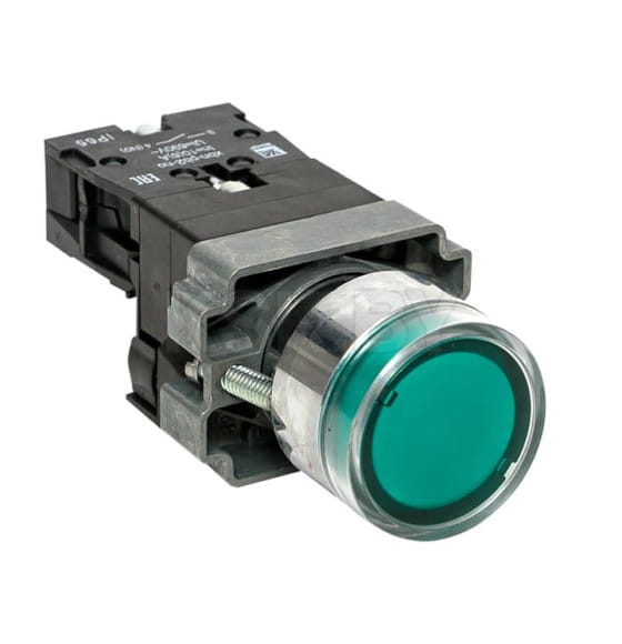 Кнопка BA31 с подстветкой 230В зеленая NO IP65 EKF PROxima (xb2-bw31-230-65) 