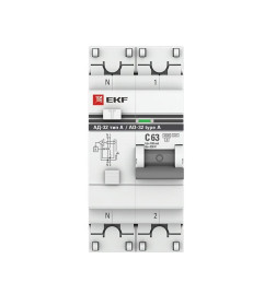 Дифференциальный автомат АД-32 1P+N 63А/100мА (тип А) EKF PROxima